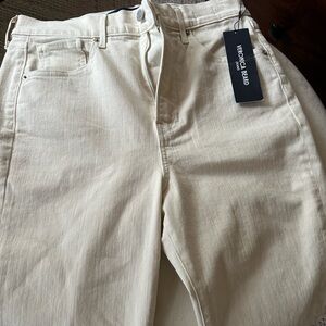 Veronica Beard Cream Denim Jeans